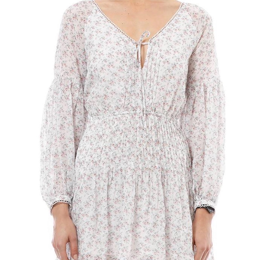 Floral White Dress Kaline Mini Dress by Stevie May
